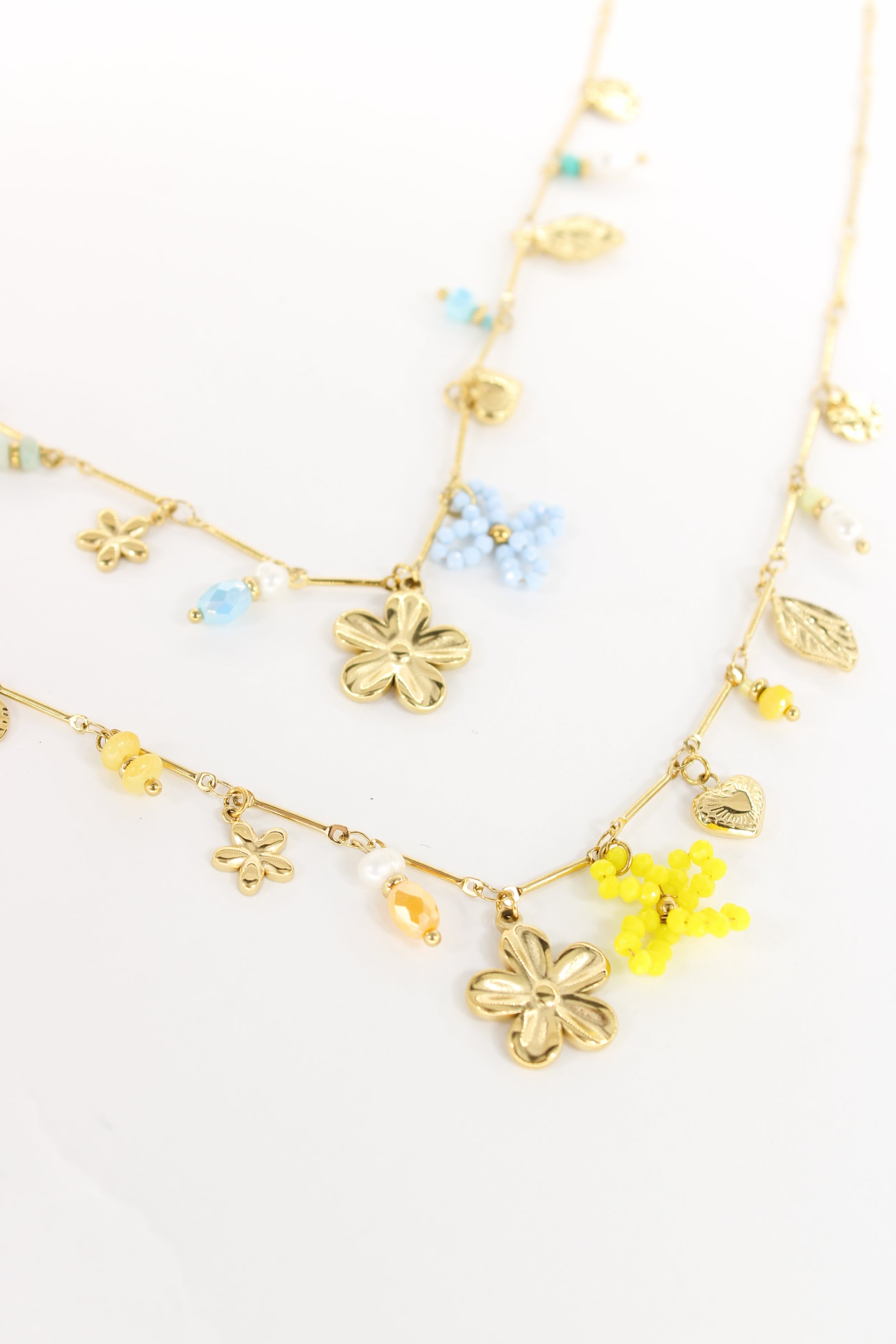 🌸 Collier Elina – Collier Fleur & Perles Pastel