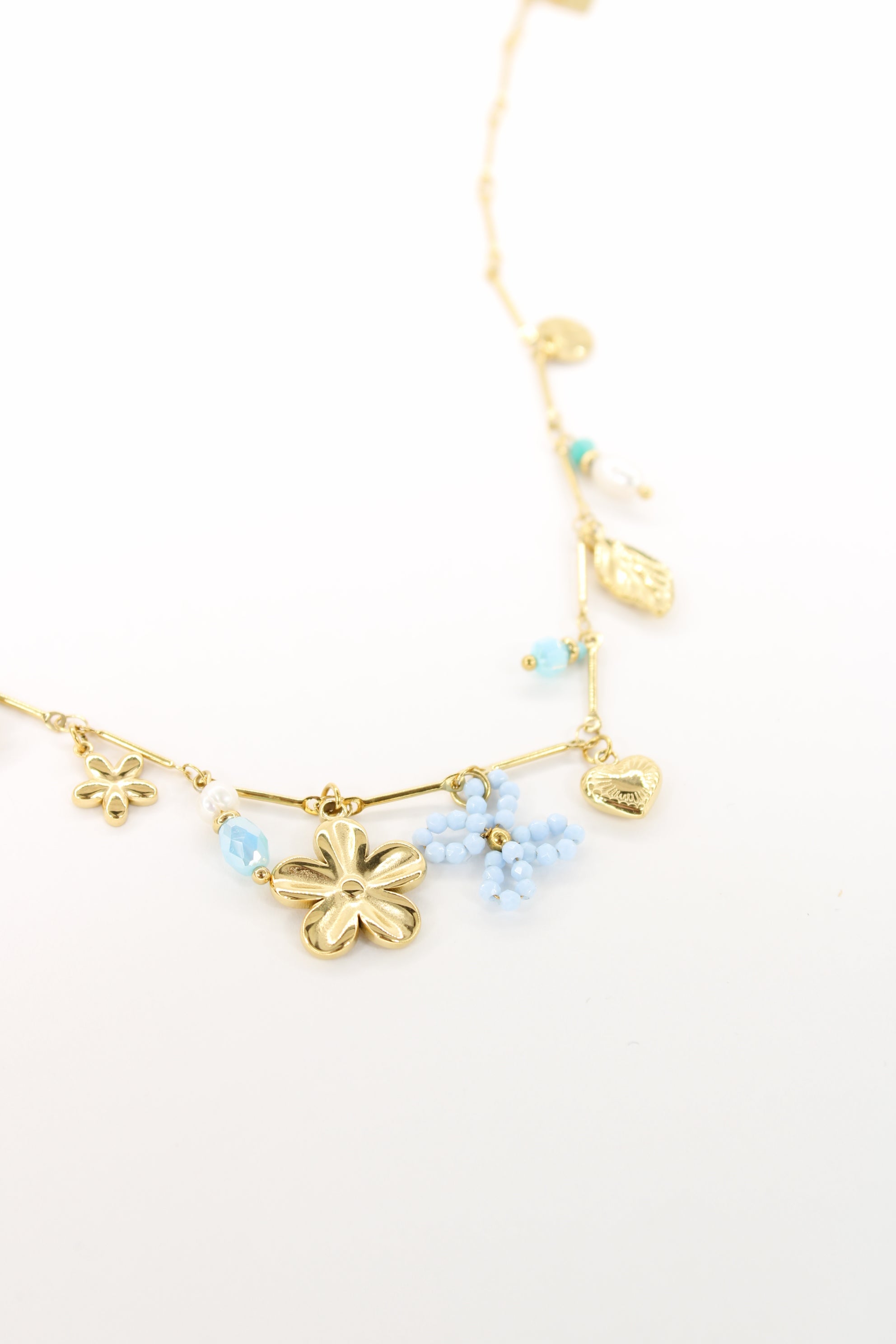 🌸 Collier Elina – Collier Fleur & Perles Pastel