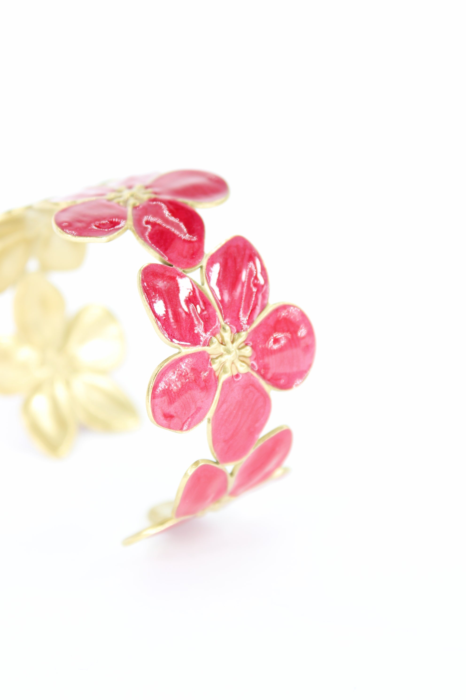 🌸 Jonc Dahlia – Jonc Fleurs Roses Doré