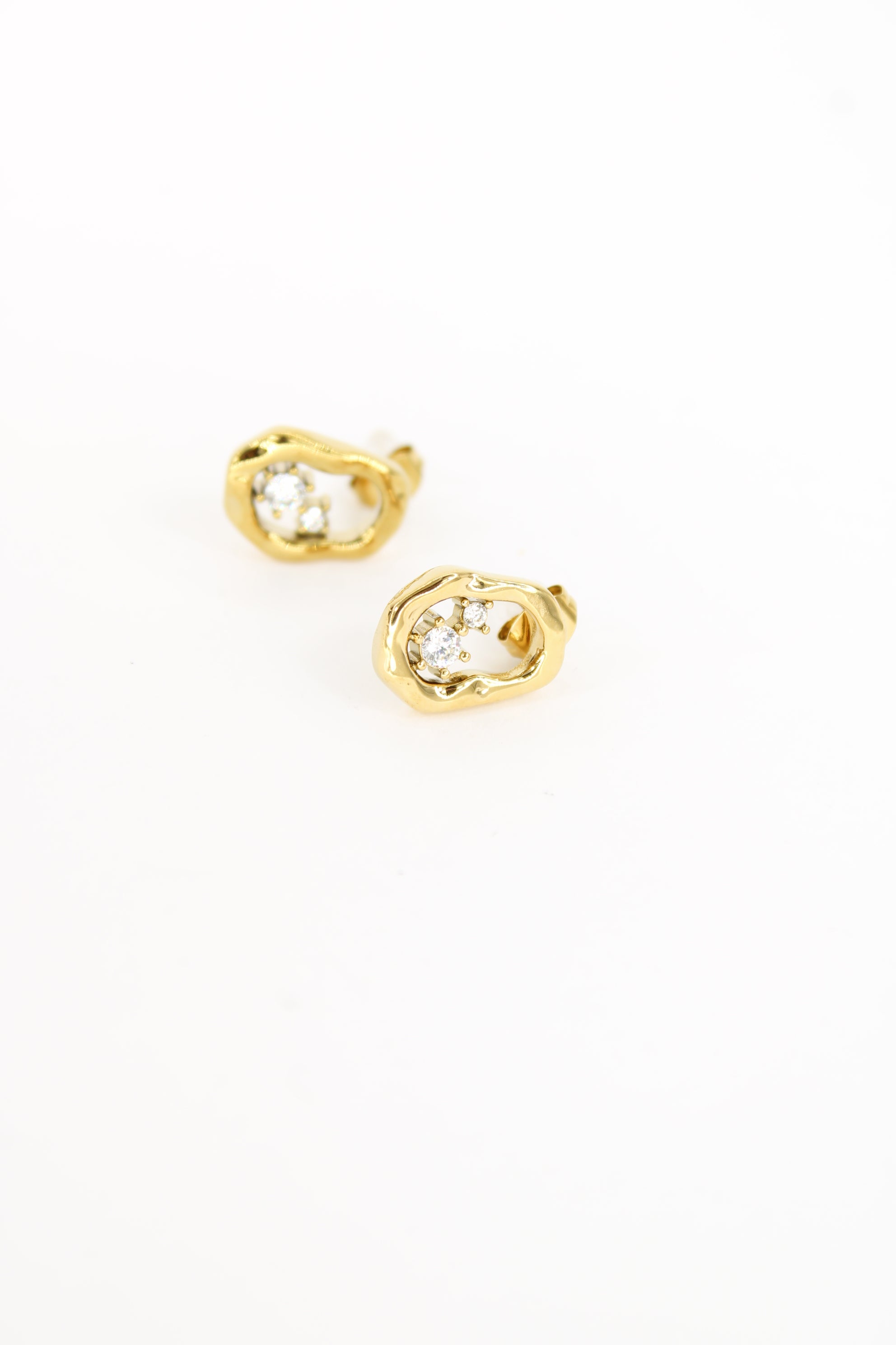 ✨ Boucles d’oreilles Alméa – Boucles Dorées avec Strass