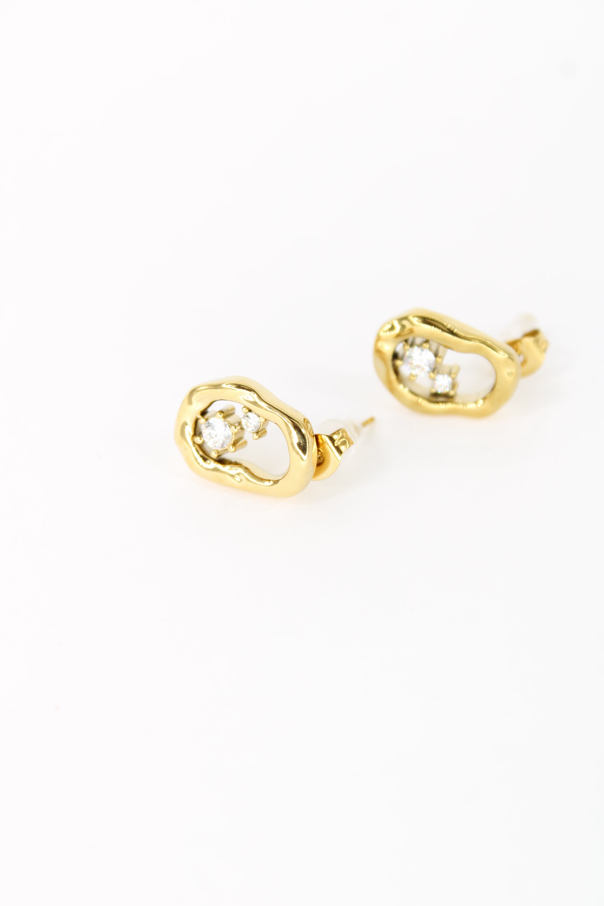 ✨ Boucles d’oreilles Alméa – Boucles Dorées avec Strass