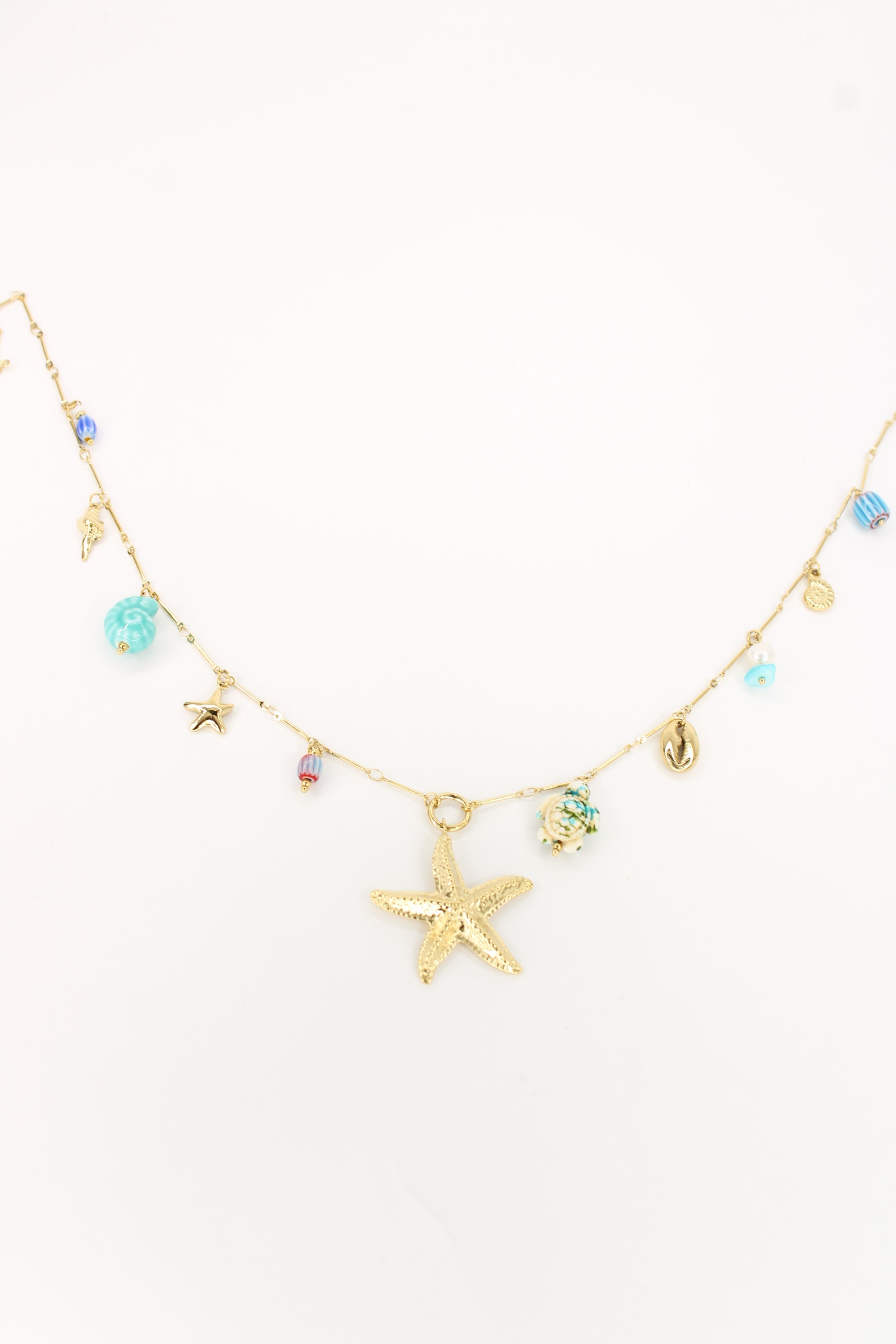 🌊 Collier Bora Bora – Collier Étoile de Mer et Charms Marins