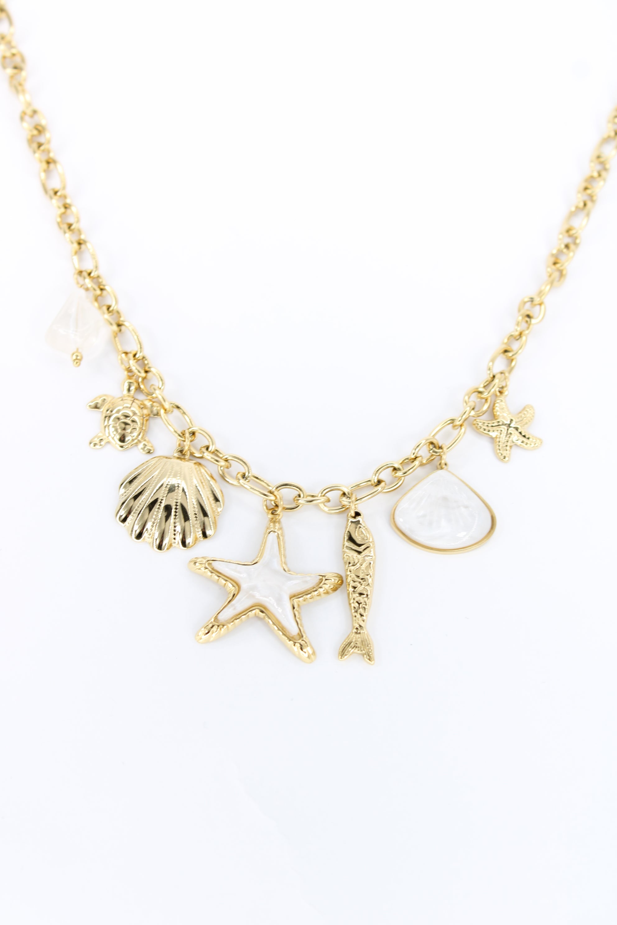 🌊 Collier Marina – Collier Charms Océan Doré