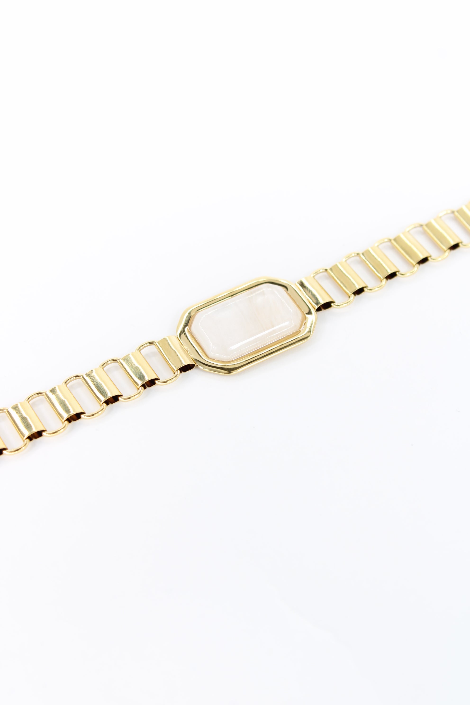 ✨ Bracelet Althéa Nacre – Bracelet Doré et Pierre Nacrée