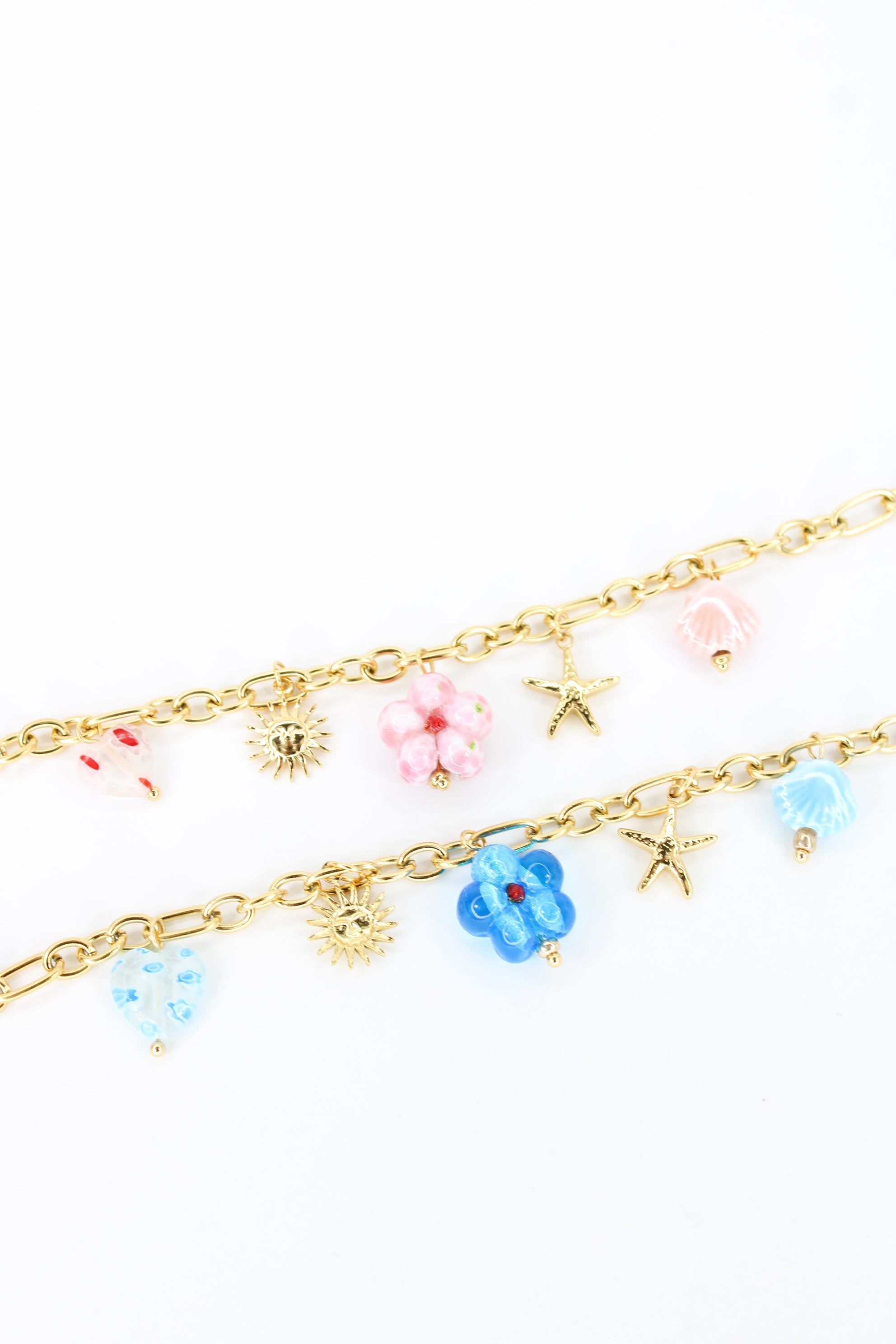 ✨ Bracelet Fidji – Charms Soleil & Étoile de mer