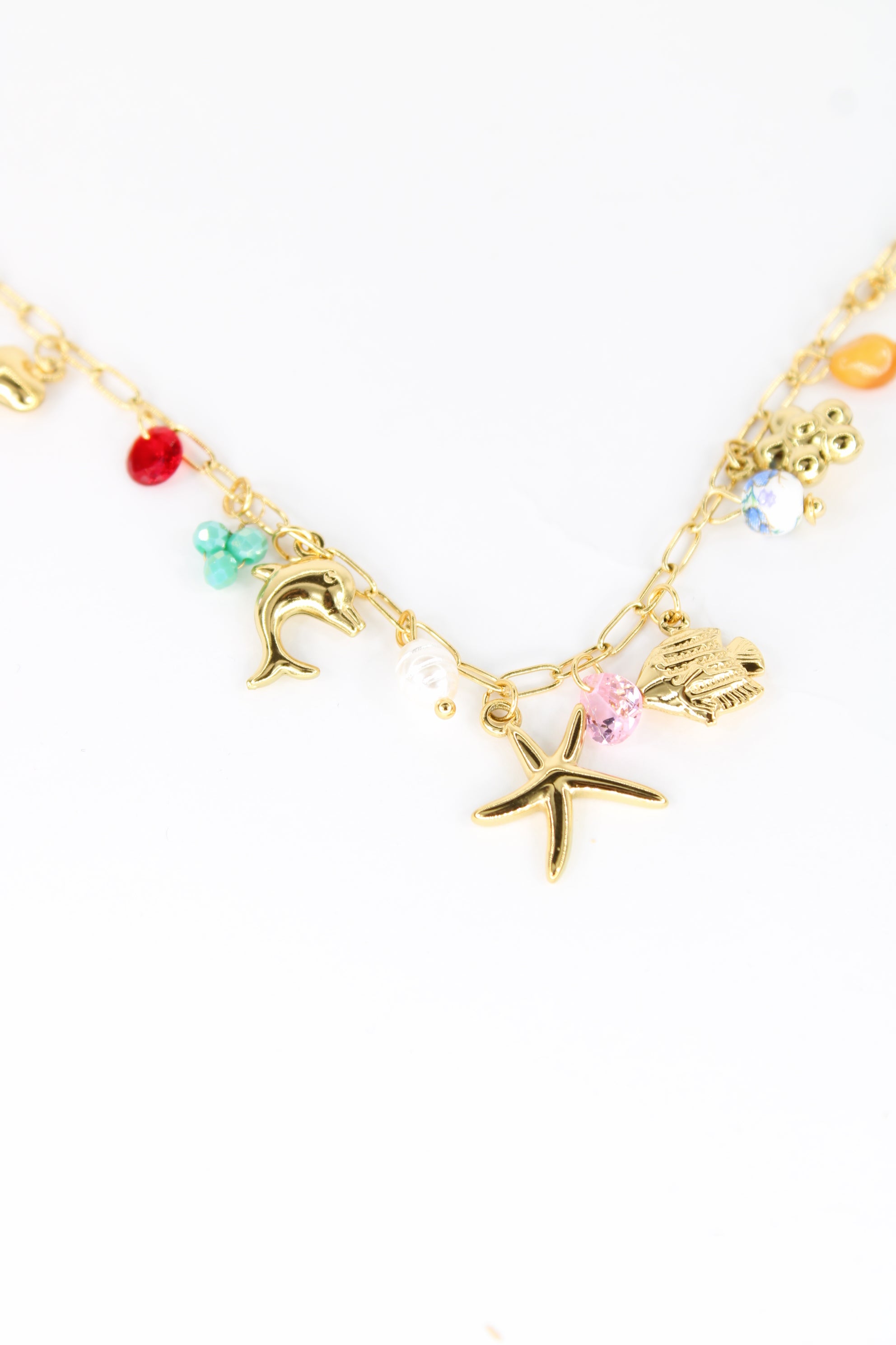 ✨ Collier Marélia – Collier Marin Charms & Perles Colorées
