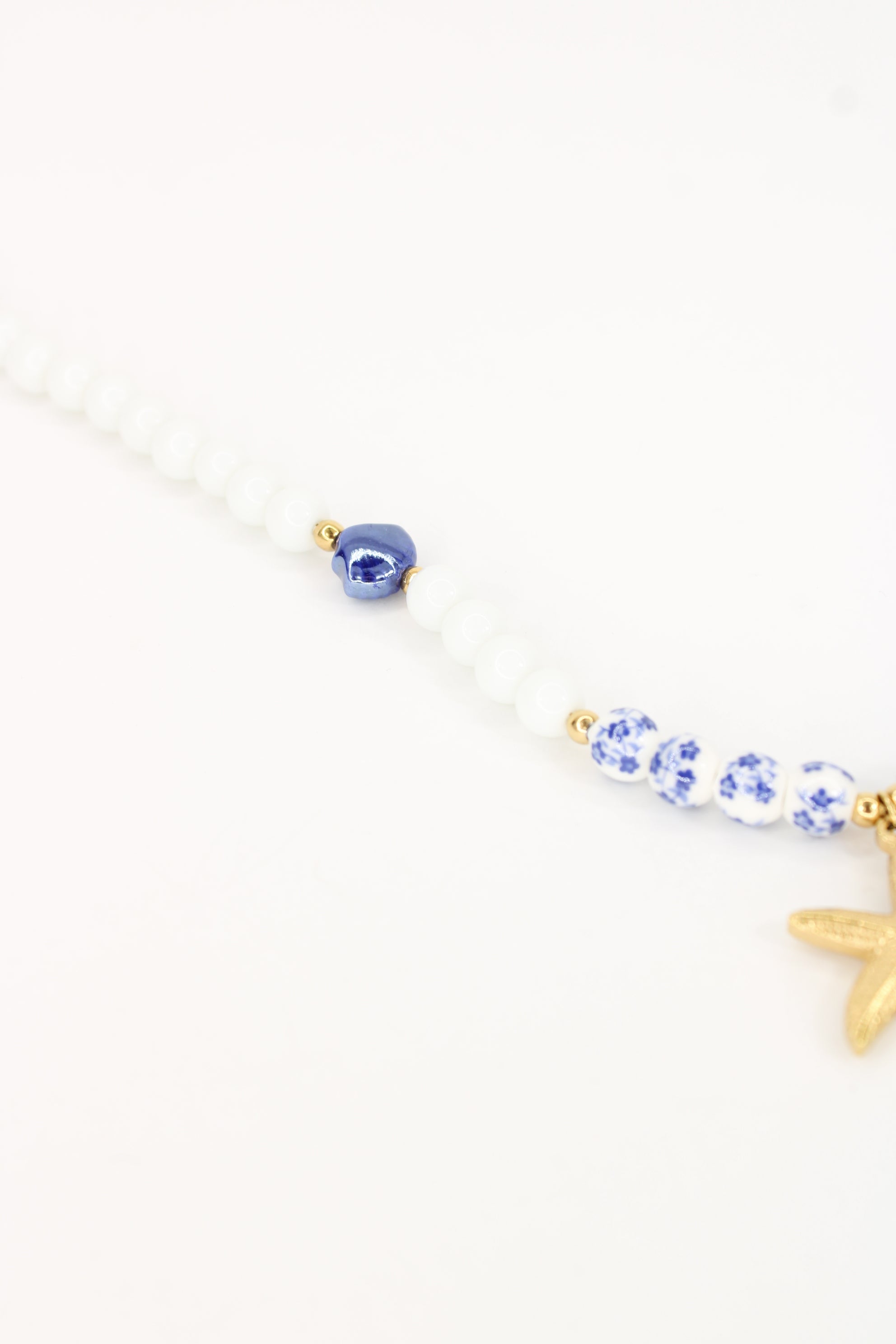 Collier Azélia – Collier perles bleues étoile de mer