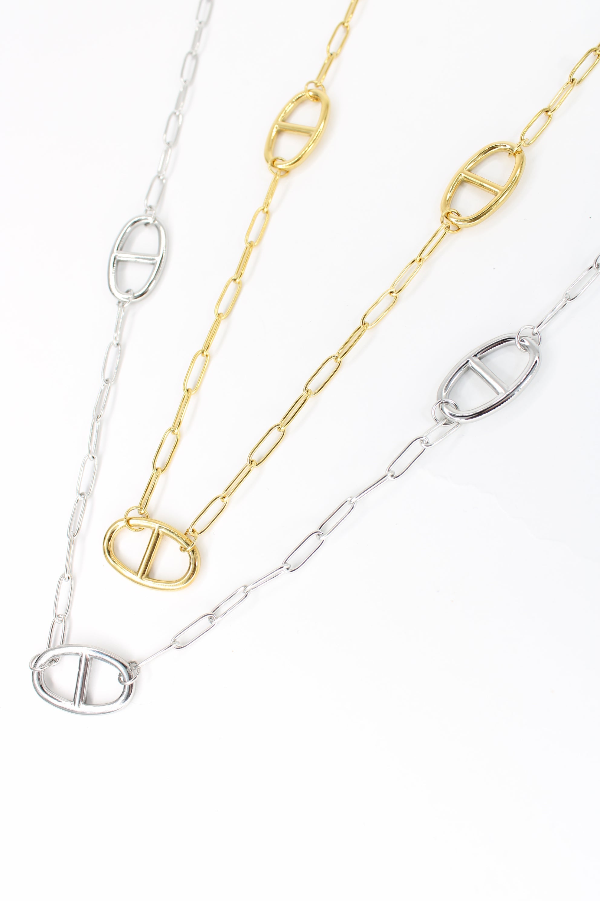 Sautoir Maty – Collier long doré ou argenté à maillons élégants