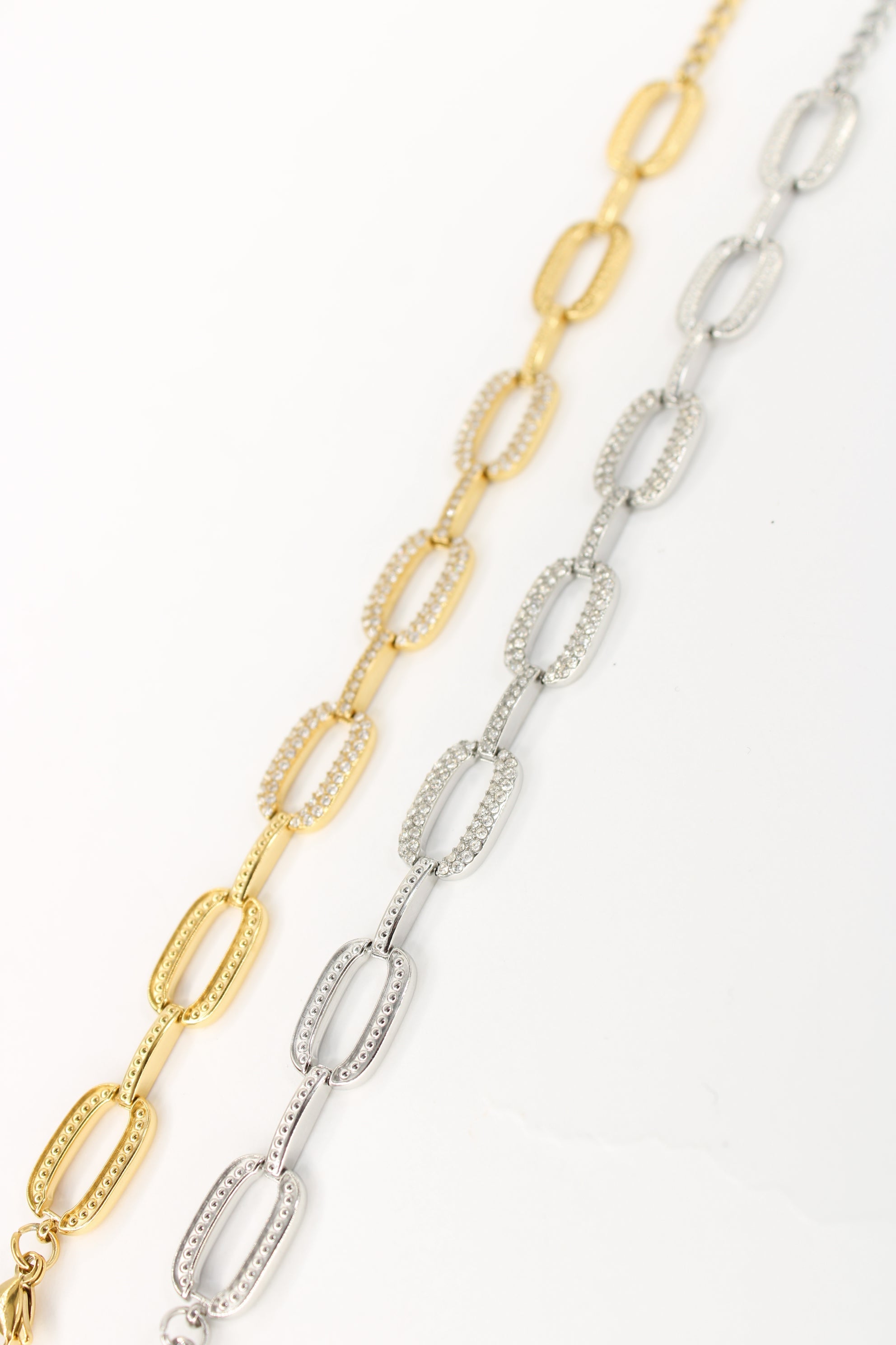 Bracelet Lana – Bracelet chaîne doré ou argenté à maillons brillants