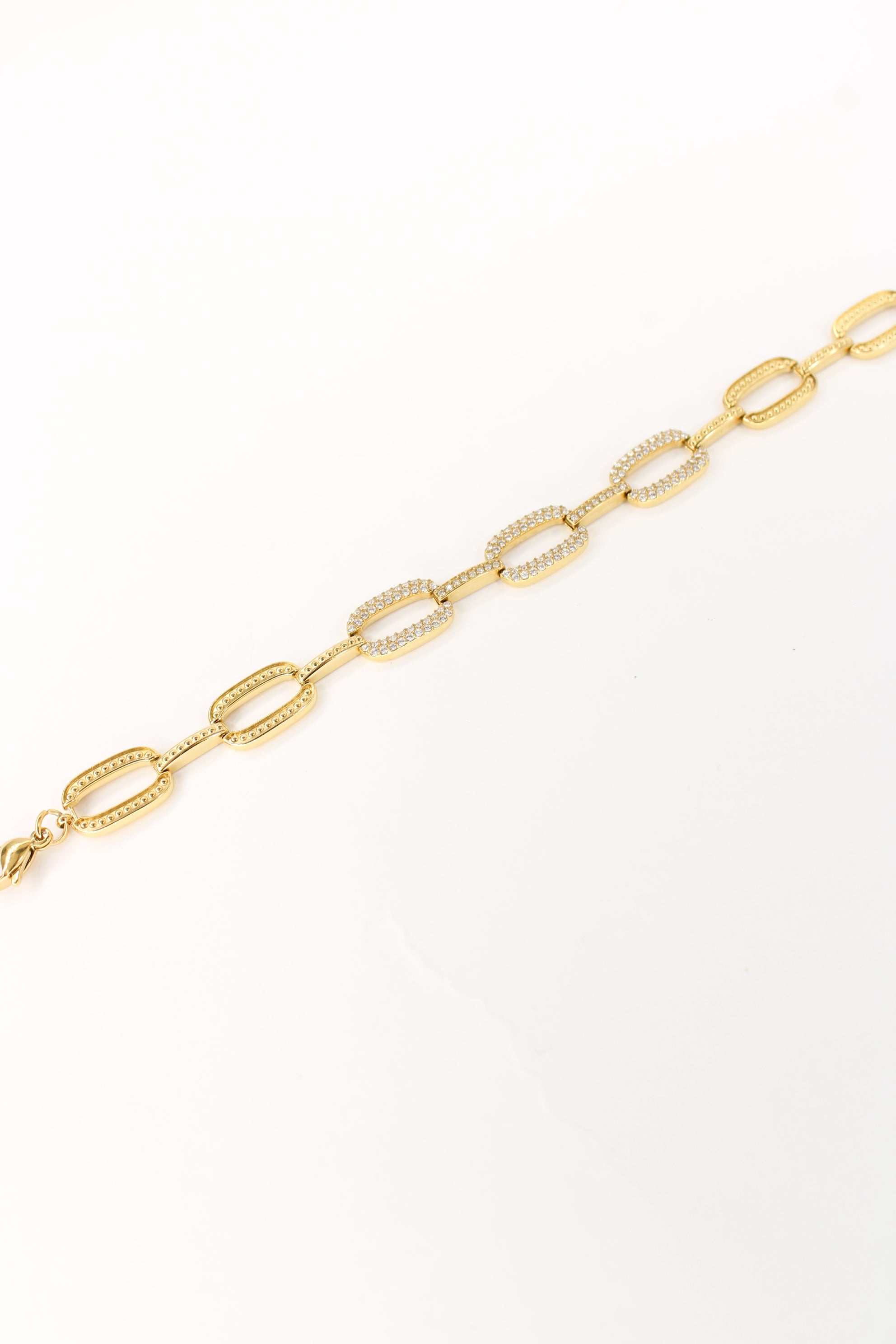 Bracelet Lana – Bracelet chaîne doré ou argenté à maillons brillants