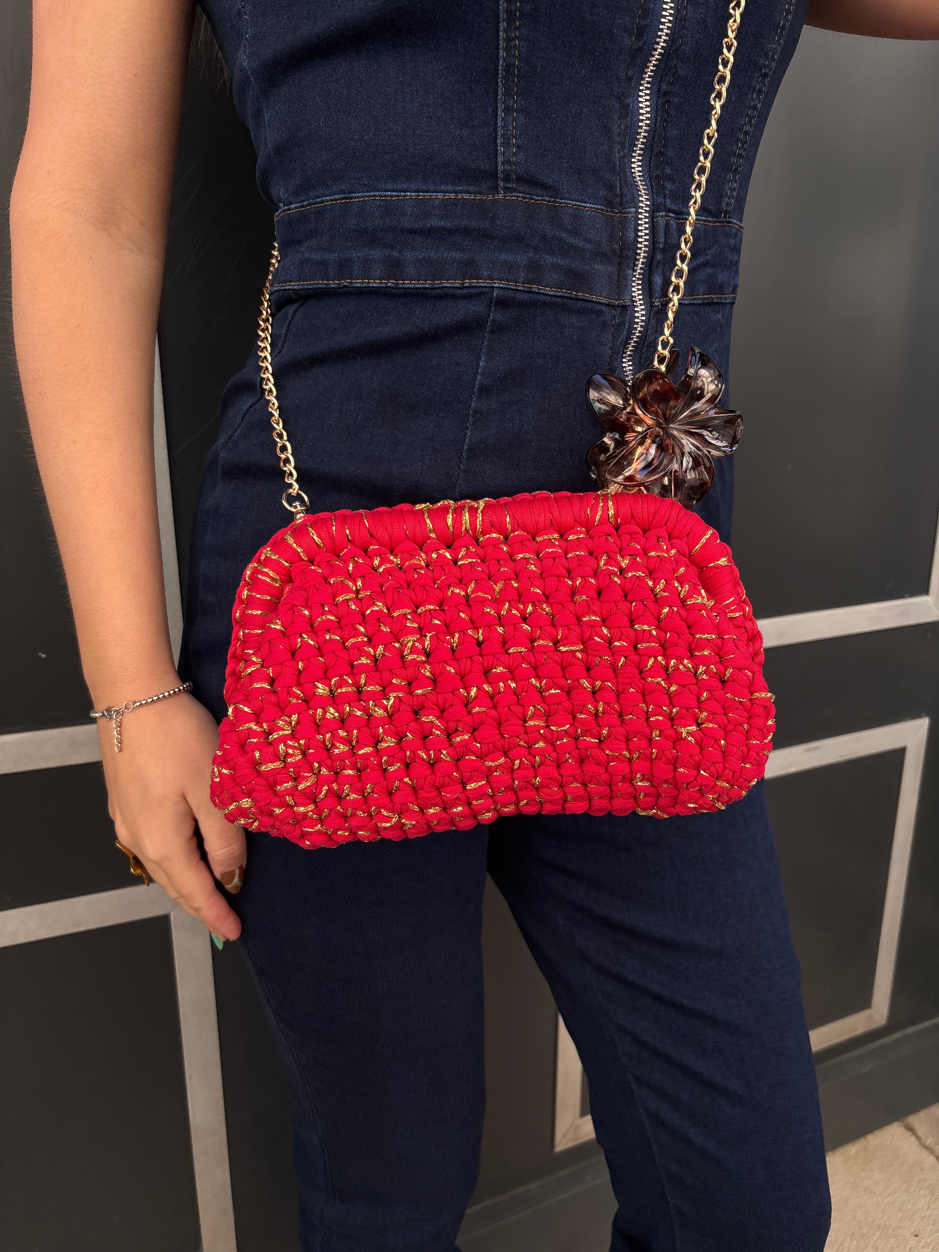 Sac Clutch Rouge