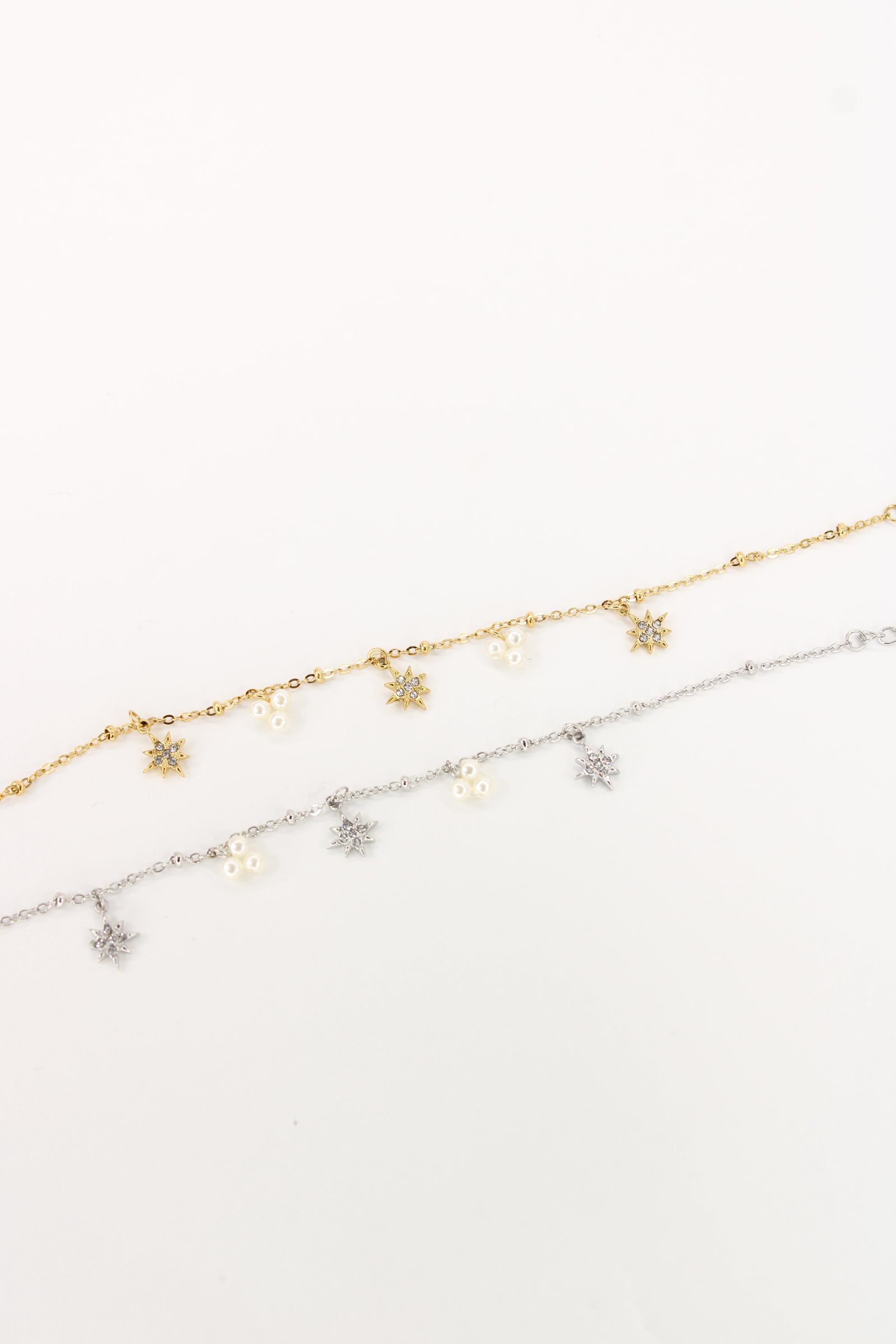 ✨Bracelet Astéria - Bracelet Étoiles et Perles en Acier Inoxydable