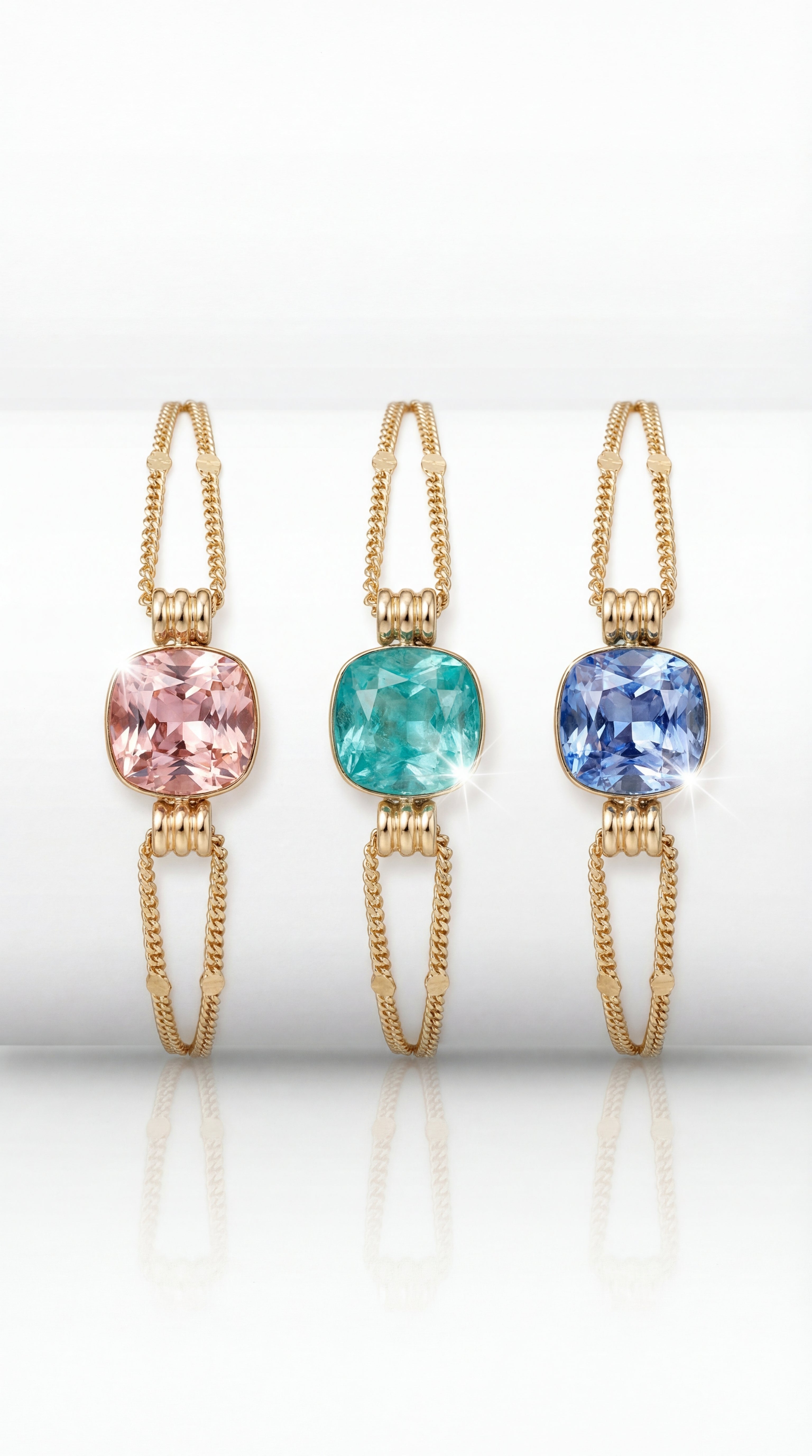 Bracelet Garance – Bracelet doré à cristaux Swarovski lumineux (création)