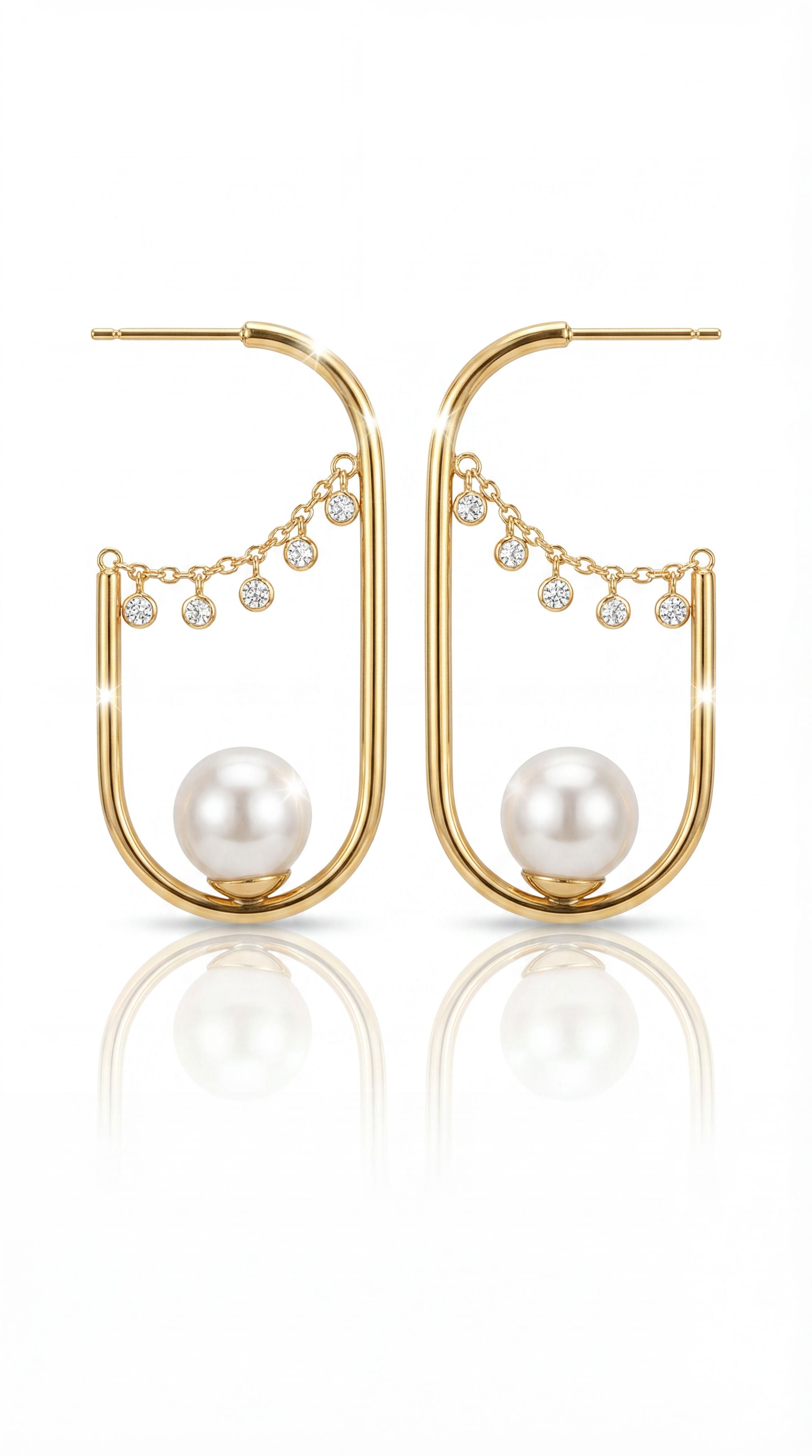 ✨ Boucles d’oreilles Aya – Perle élégante & éclat moderne