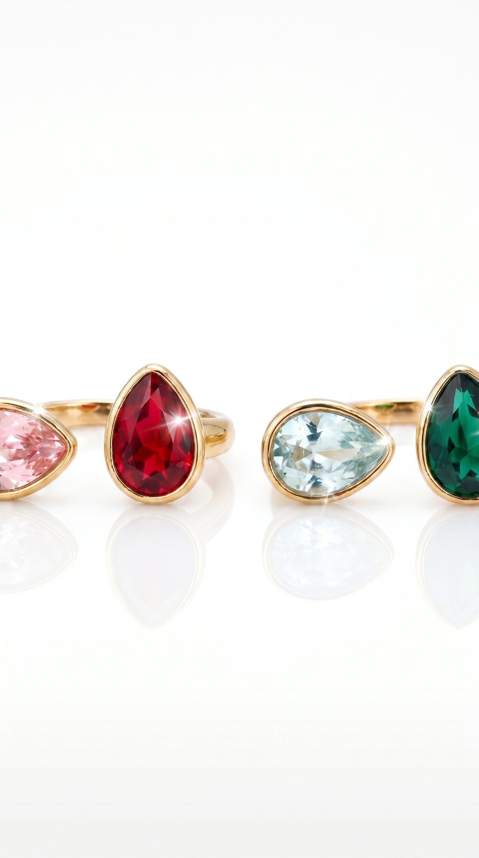BAGUE LINA DORÉE — DOUBLE PIERRE GOUTTE LUMINEUSE