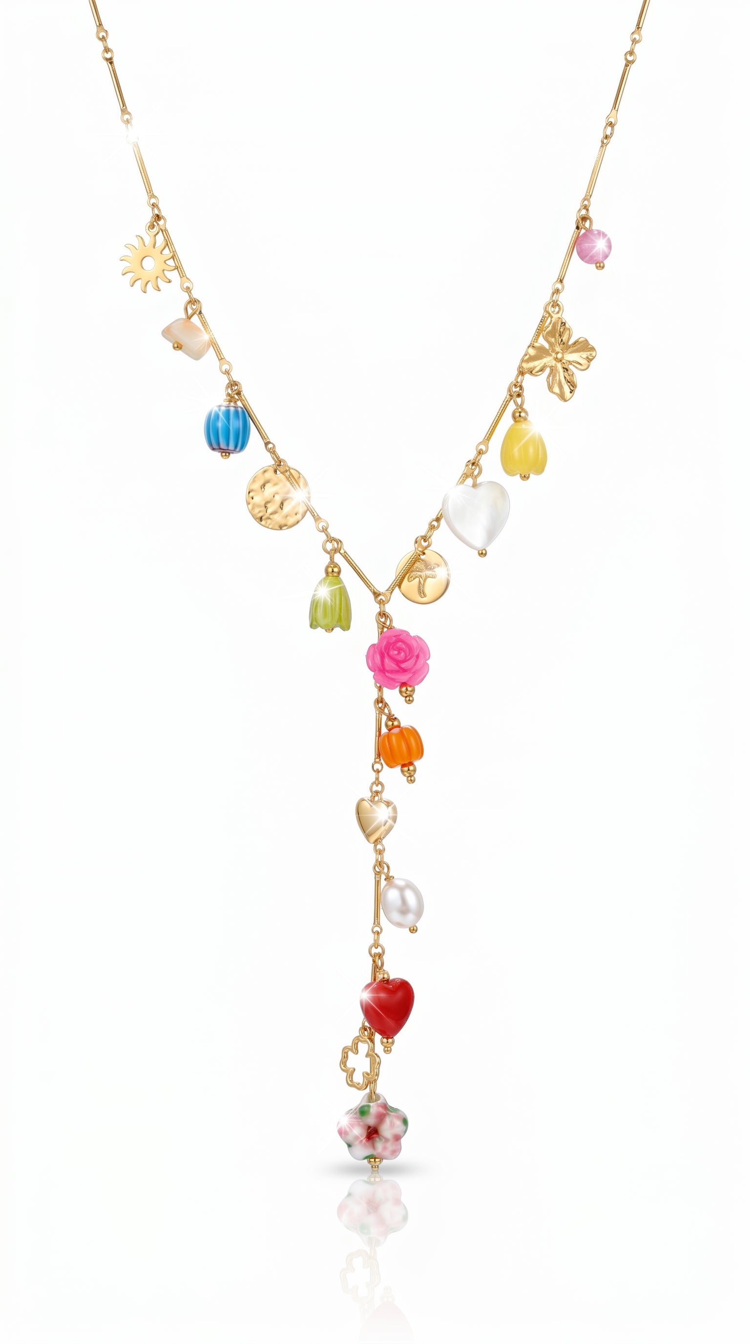 Collier Y "Tyna" – Coloré, Bohème & Plein de Fantaisie