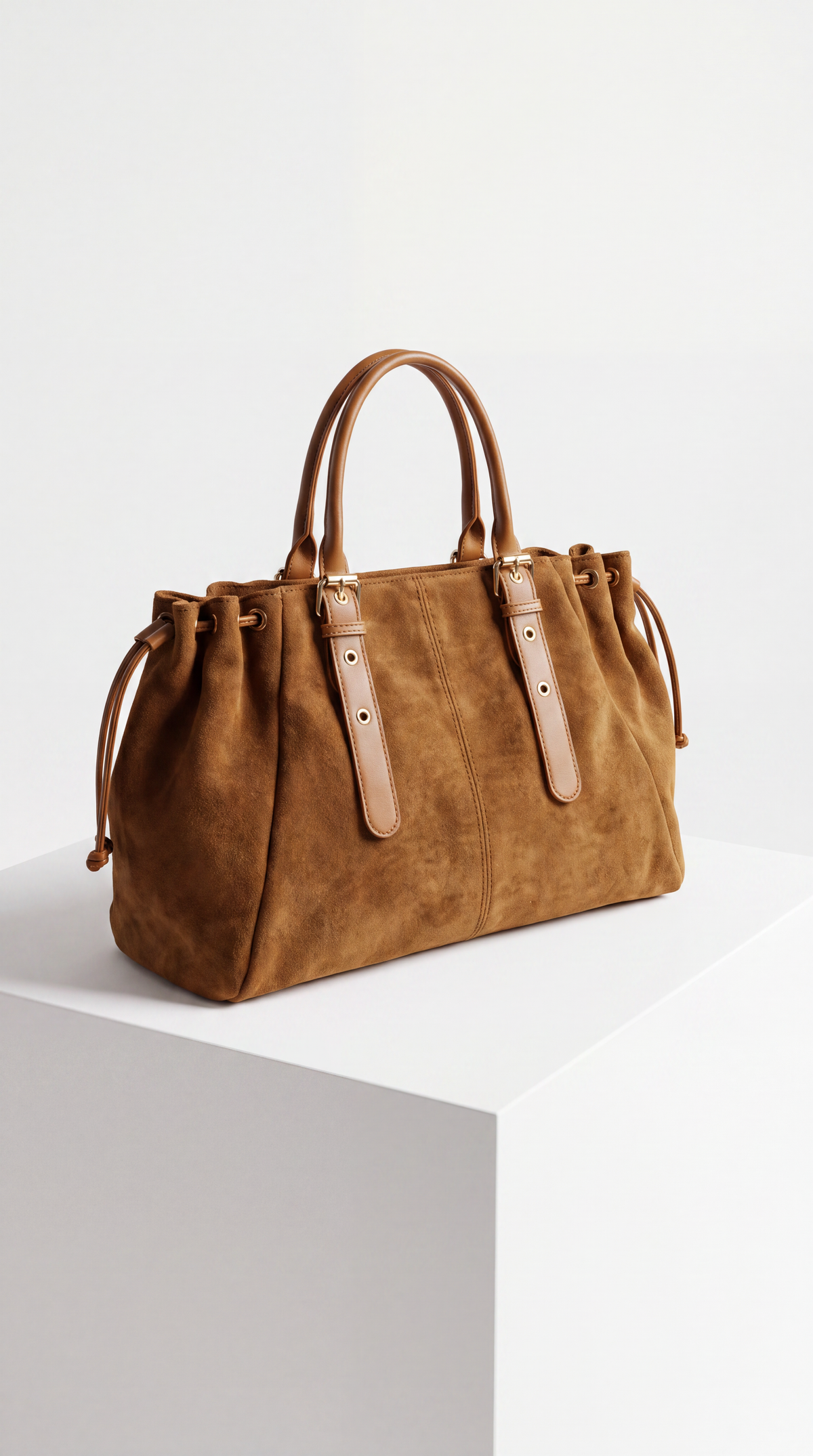 ✨ Sac à main "Mathilde" - Camel Effet Suédine