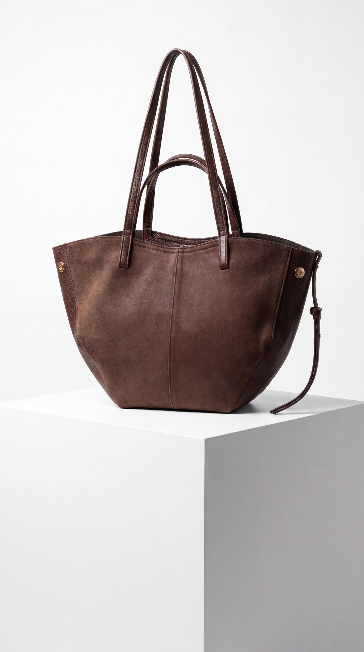 ✨ Sac Bi-Matière "Andrea" – Marron