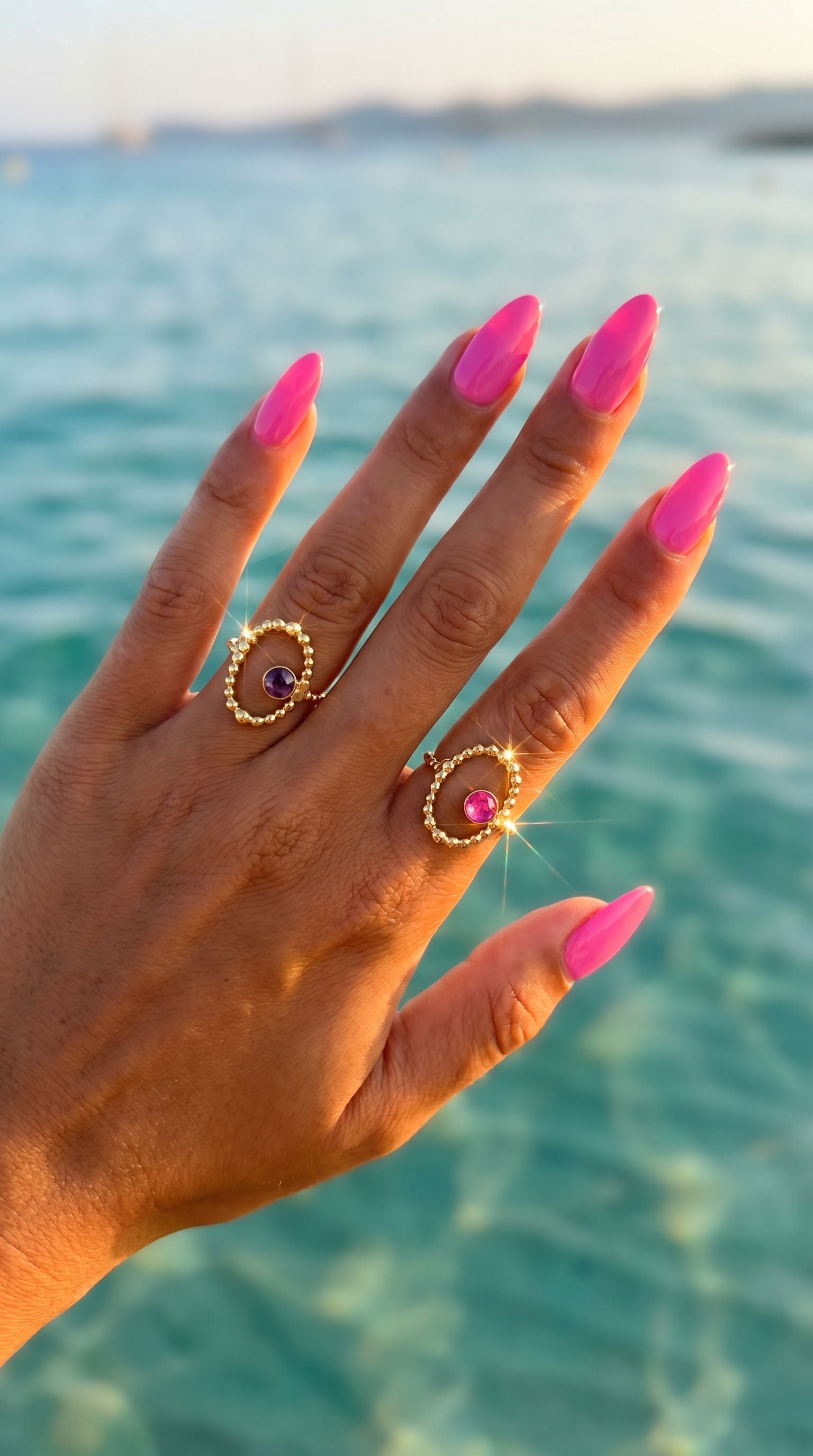 Bague "Claire" – Fine, Colorée & Élégante