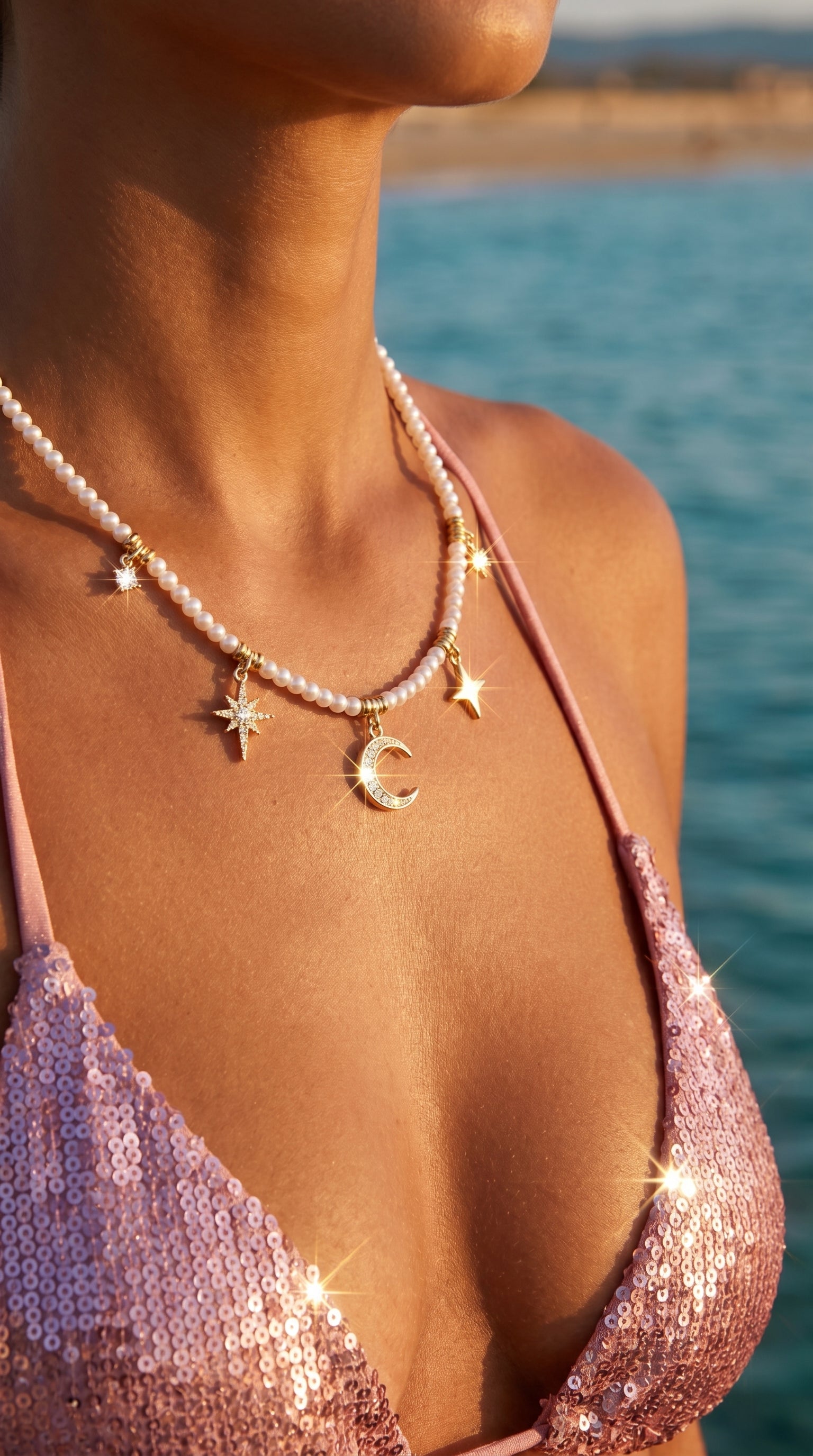 Collier "Ophelia" – Céleste, Raffiné & Lumineux