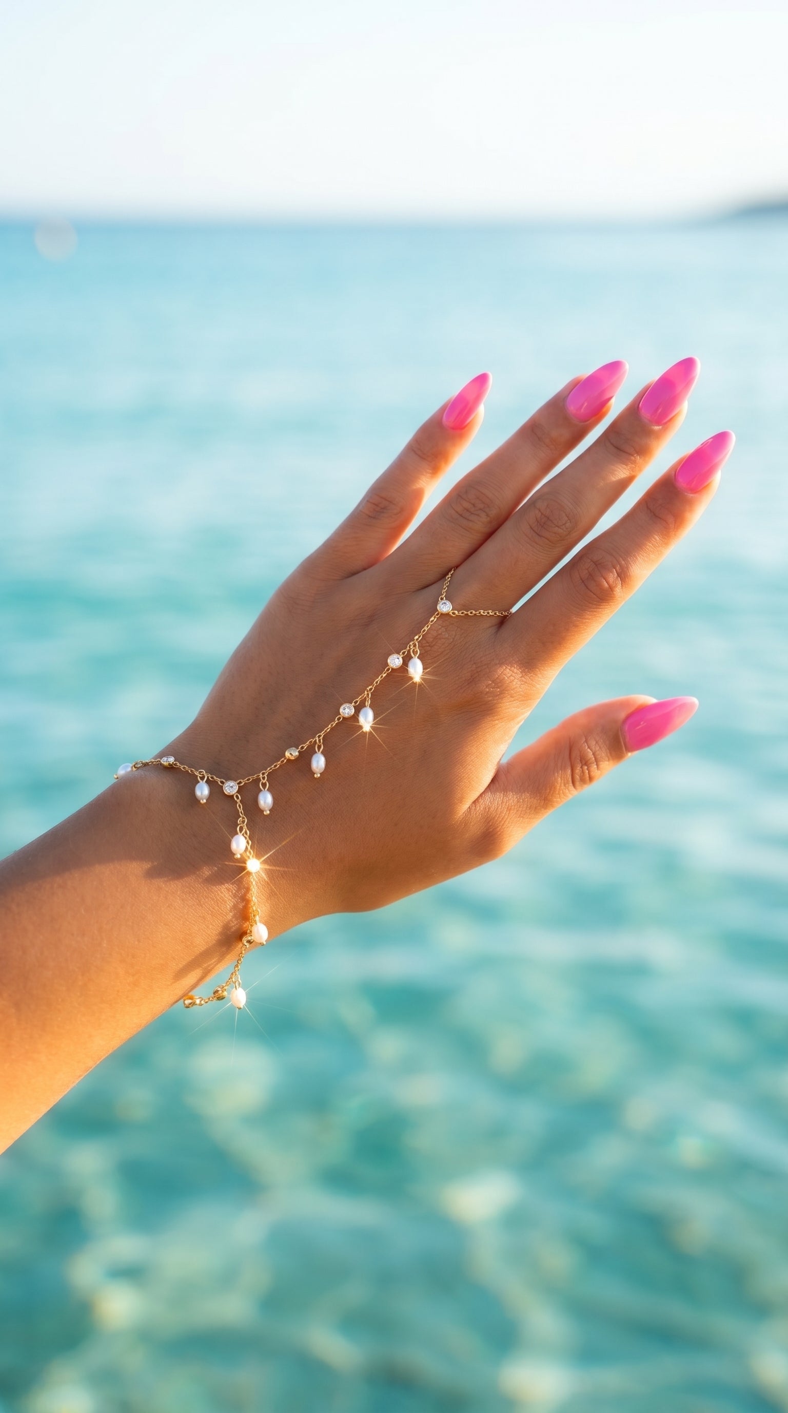 Chaîne de Main "Perla" – Délicate, Féminine & Lumineuse