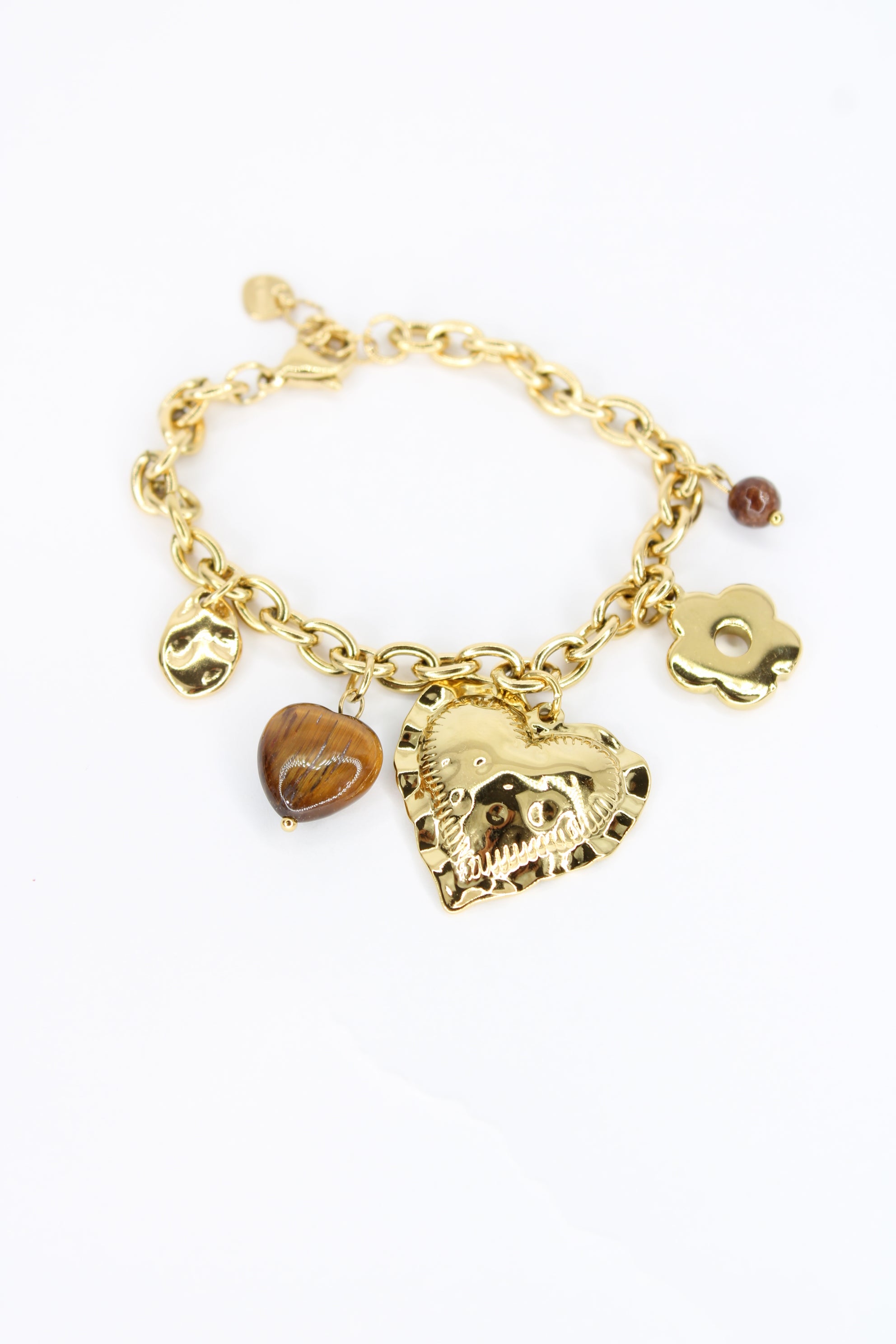Bracelet Opaline à Breloques en Acier Inoxydable – Bijou Femme Chic & Lumineux