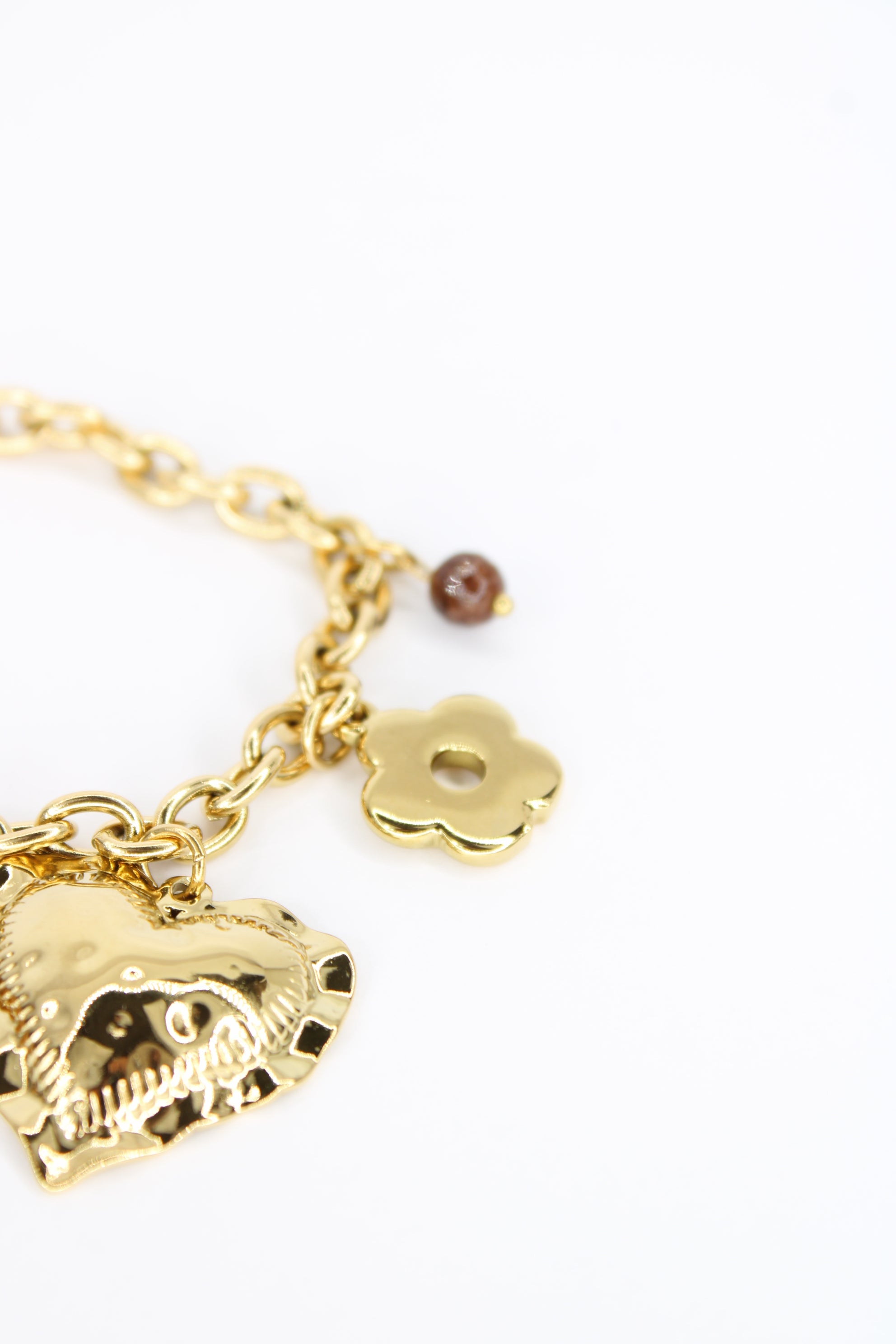 Bracelet Opaline à Breloques en Acier Inoxydable – Bijou Femme Chic & Lumineux