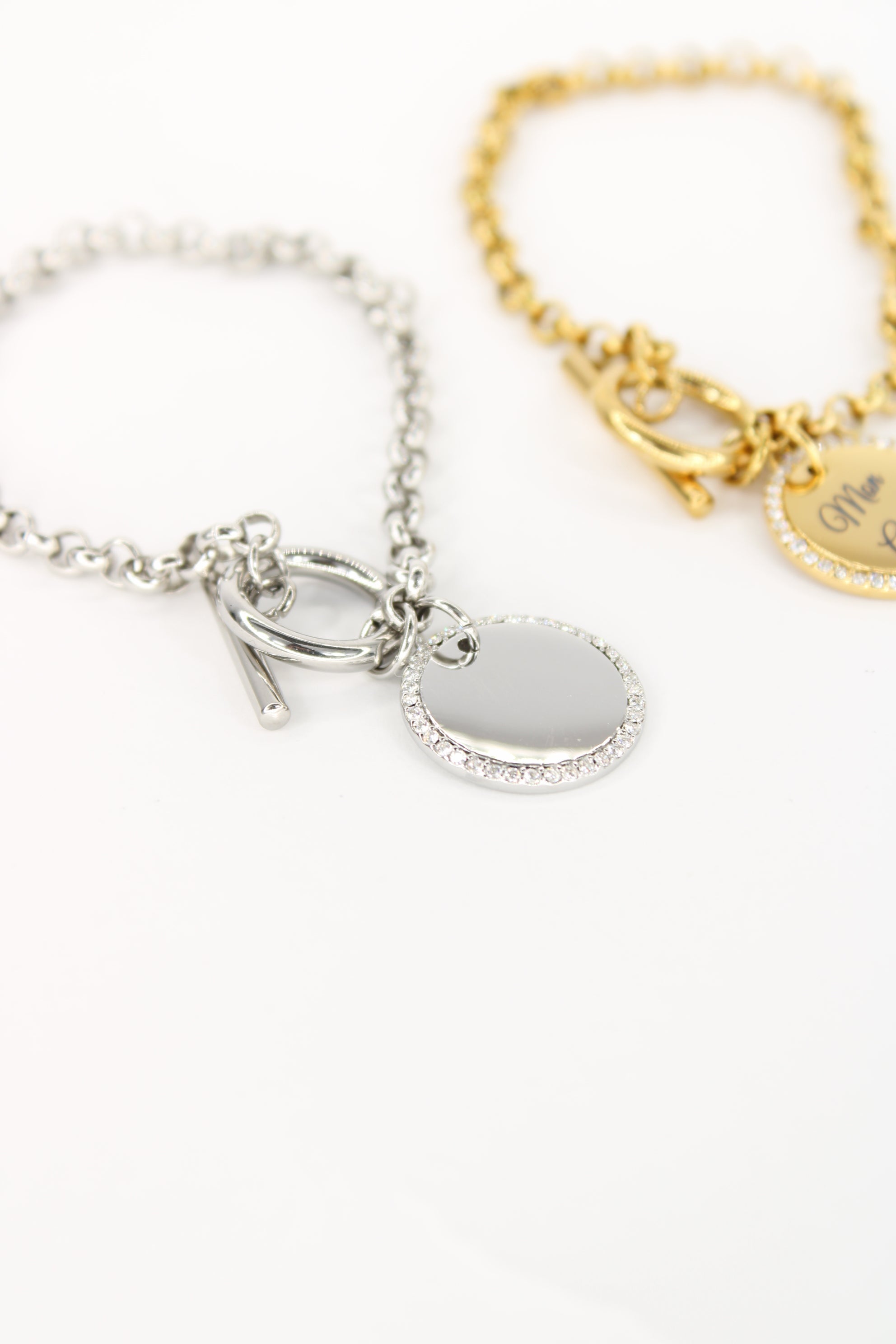 Bracelet Sienna – Bracelet médaillon personnalisé en acier inoxydable