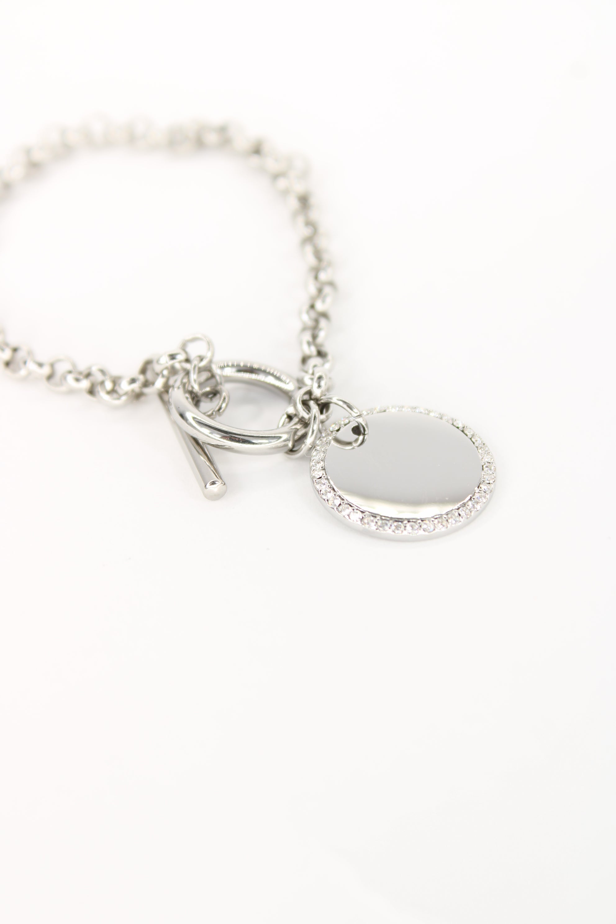 Bracelet Sienna – Bracelet médaillon personnalisé en acier inoxydable