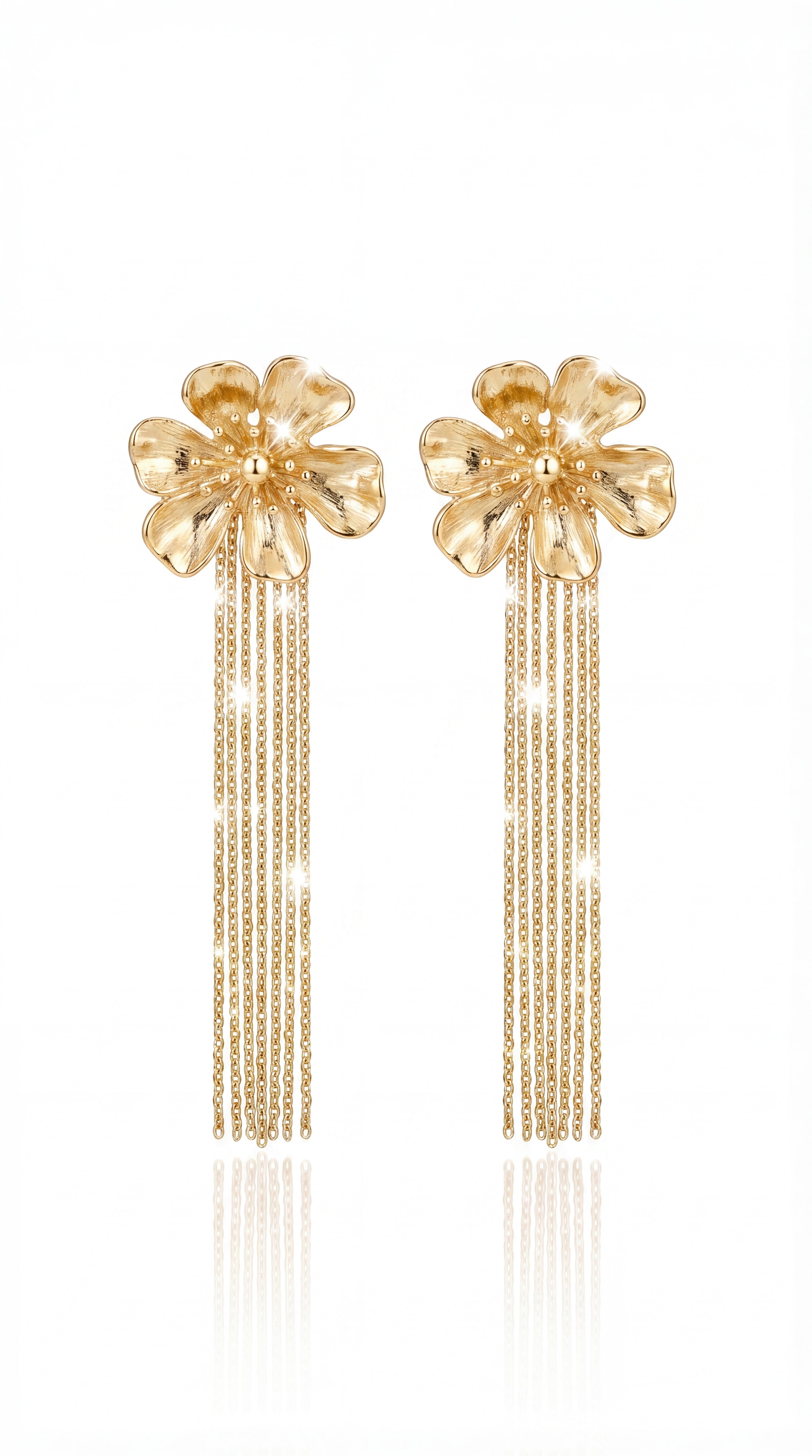 ✨ Boucles d’oreilles Irina – Élégance fluide & éclat doré