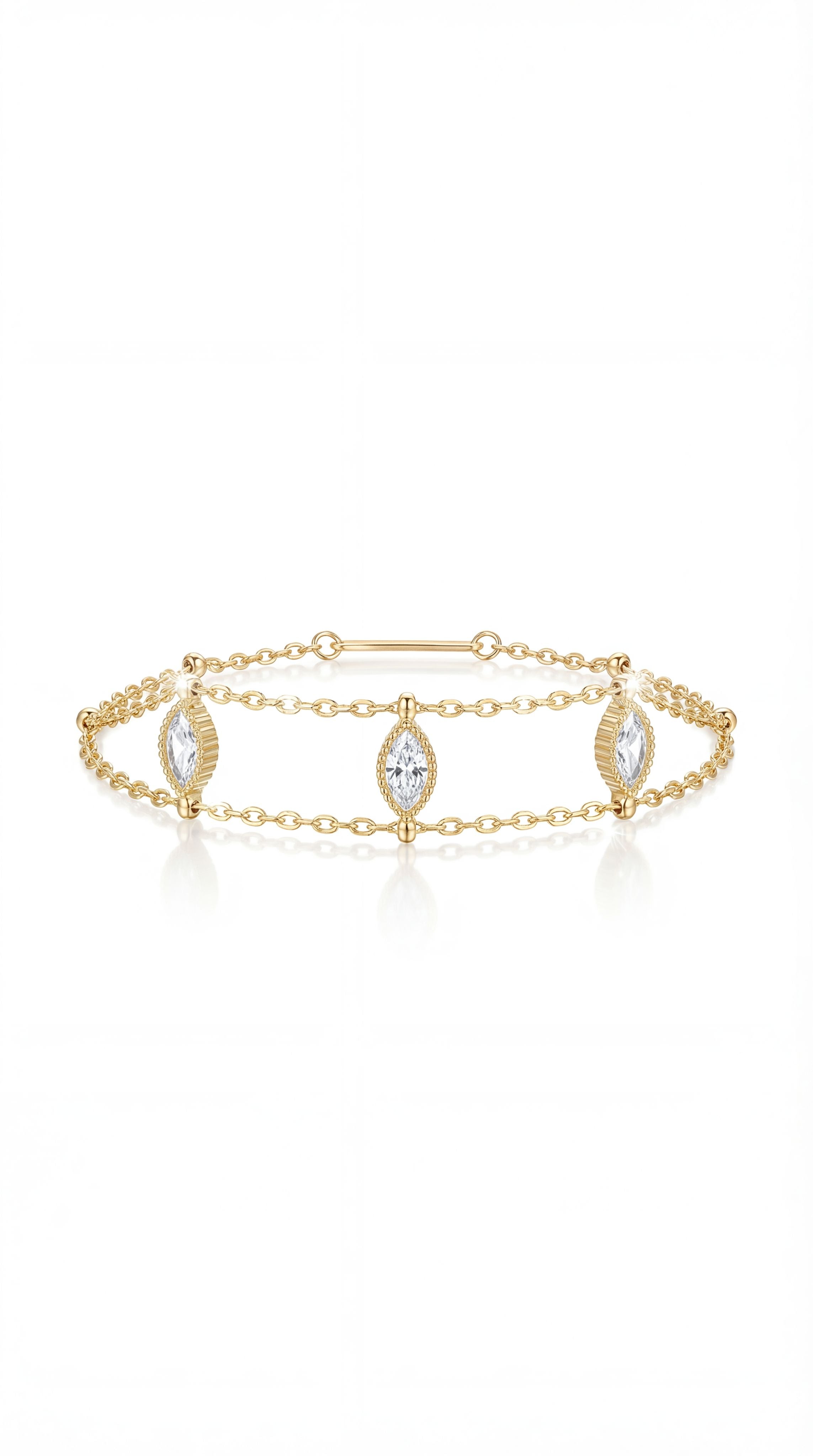 ✨ Bracelet Jade – Double chaîne & éclat délicat