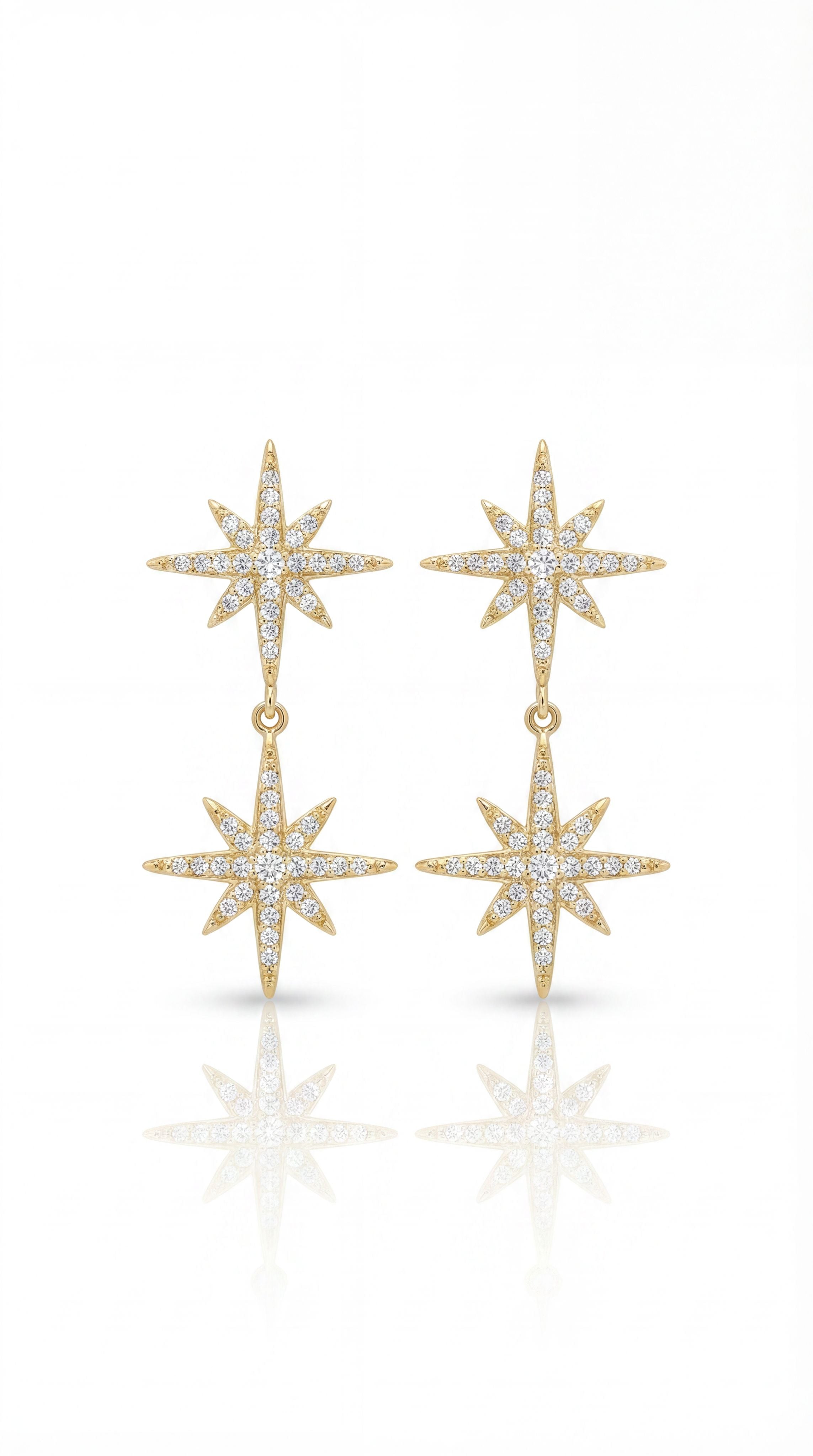 ✨ Boucles d’oreilles Nova – Éclat céleste & élégance scintillante
